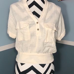 Short Sleeve Tie Back Top